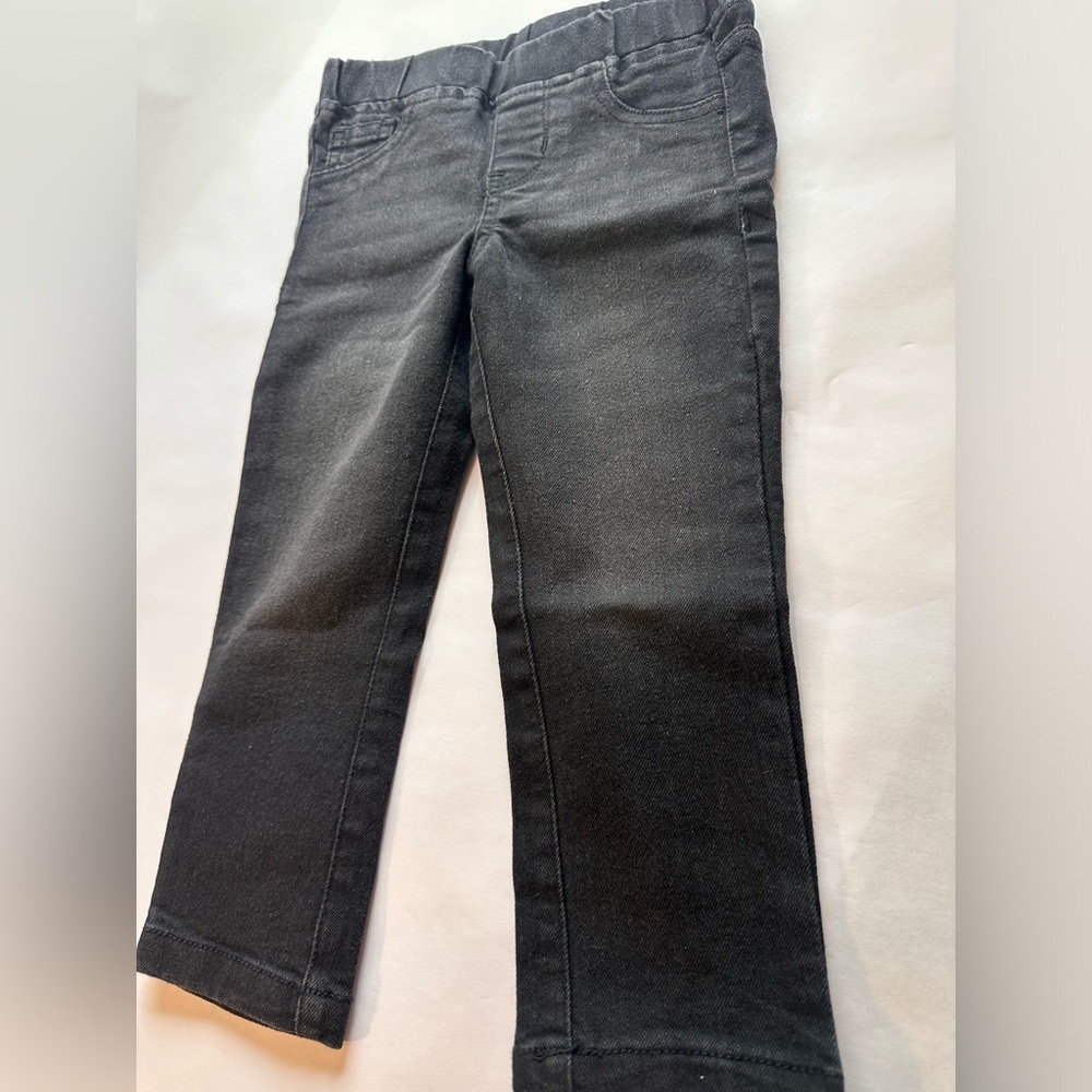 Ruffle Butts Girls' Straight Leg Jeans in Black